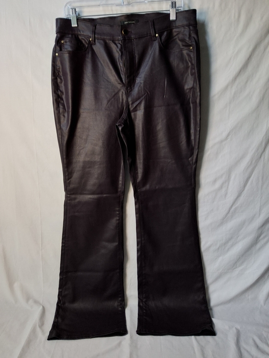 Ann Taylor Pants - Ann Taylor Faux Leather Pants in Deep Plum